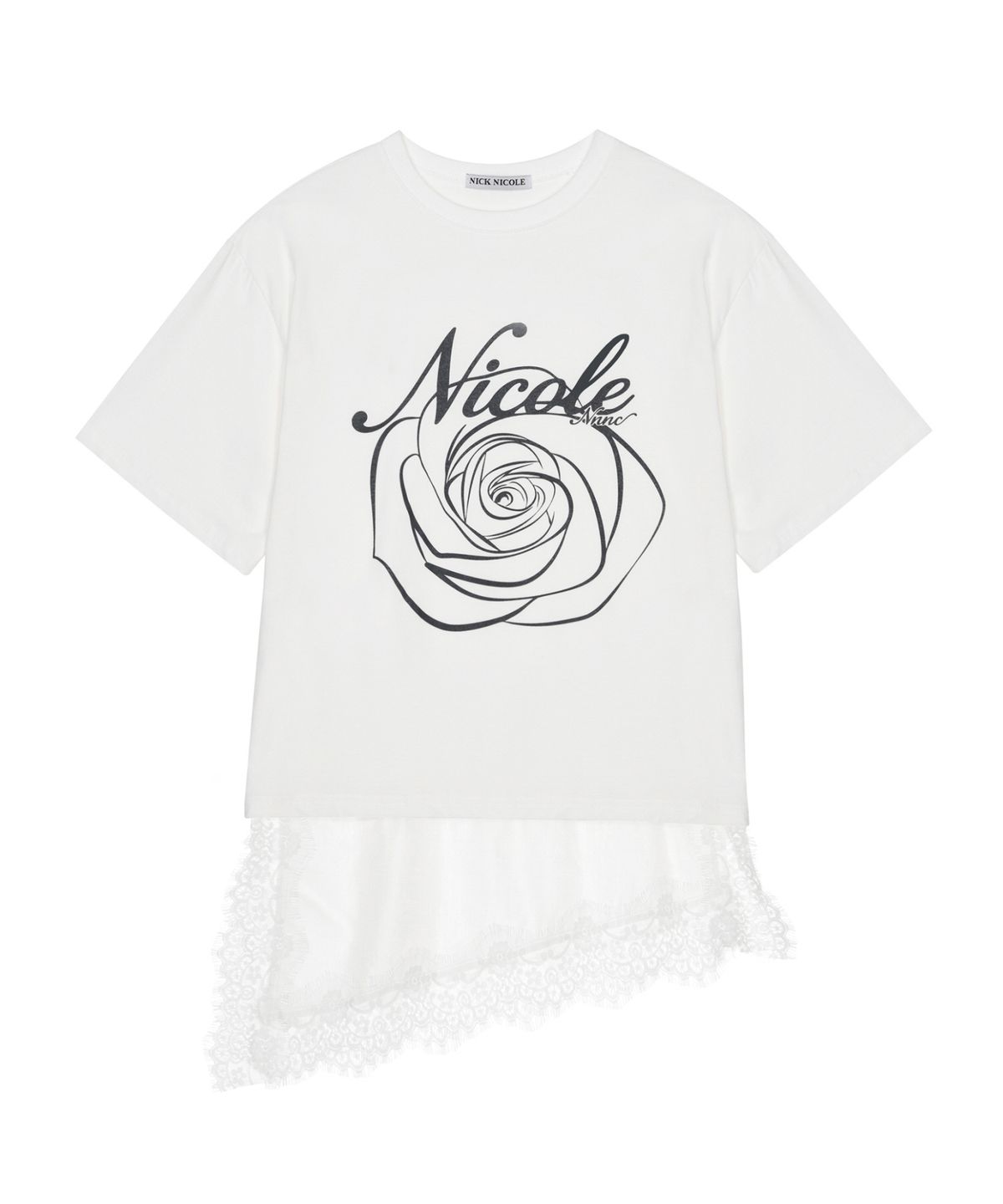 닉앤니콜(NICK&NICOLE) NICOLE ROSE LACE LAYERED TOP_WHITE