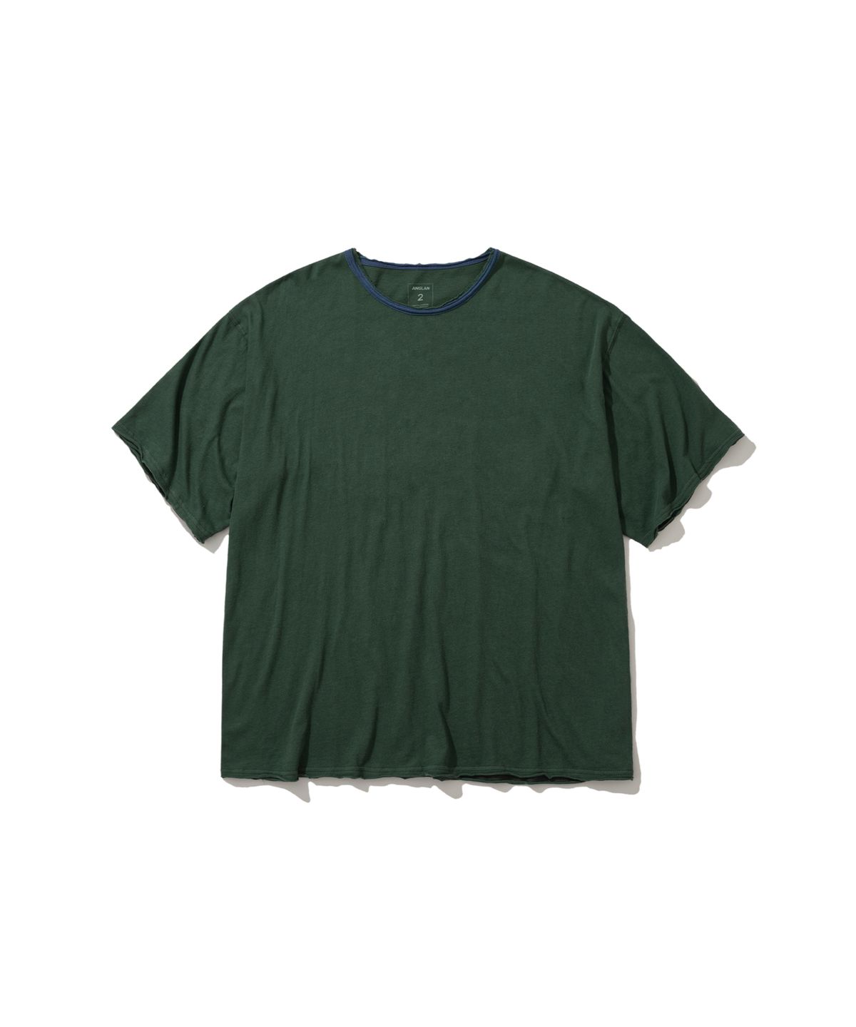 앵글런(ANGLAN) Soft Cut-Off Tee - Green