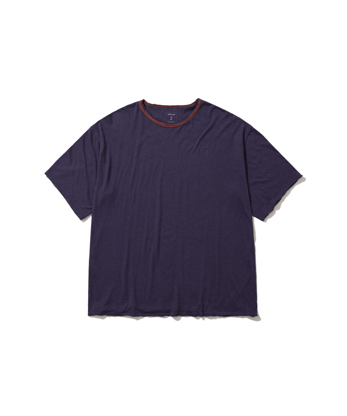 앵글런(ANGLAN) Soft Cut-Off Tee - Purple