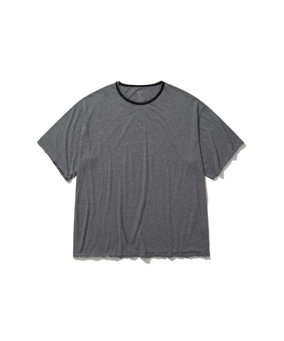 앵글런(ANGLAN) Soft Cut-Off Tee - Grey