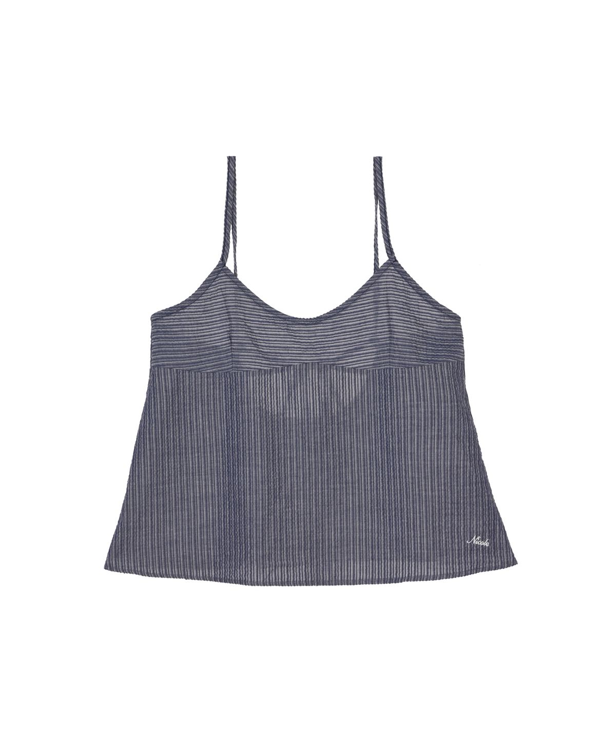 닉앤니콜(NICK&NICOLE) SHEER STRAP CAMI TOP_NAVY