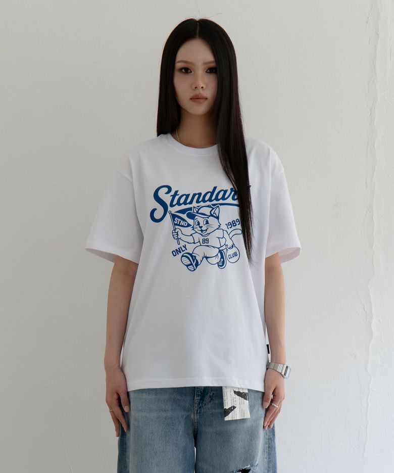 STND CAT 쿨 코튼 오버핏 반소매 (SISSTD-0269)