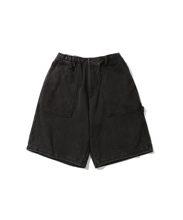Washed Work Sweat Shorts - Washed Black