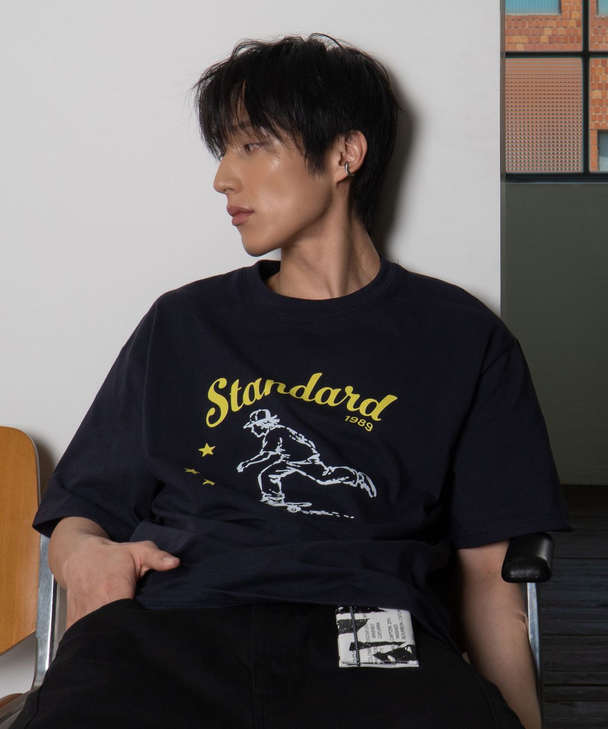 1989스탠다드(1989STANDARD) 1989 SUBCULTURE 쿨 코튼 오버핏 반소매 (SISSTD-0264)