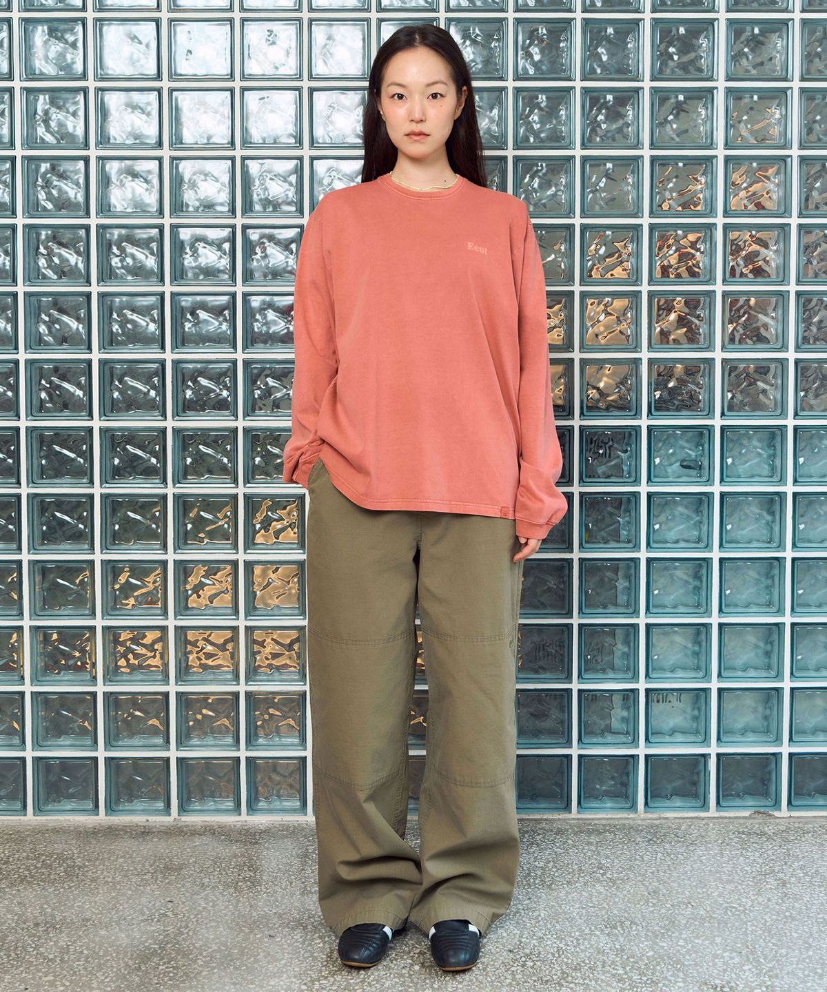 이우트(EEUT) PIGMENT DYED LONG SLEEVE / RED