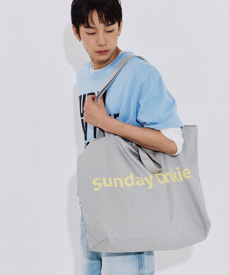 Sunday Drinkies 2Way Eco Bag [Melage Gray/Lemon]