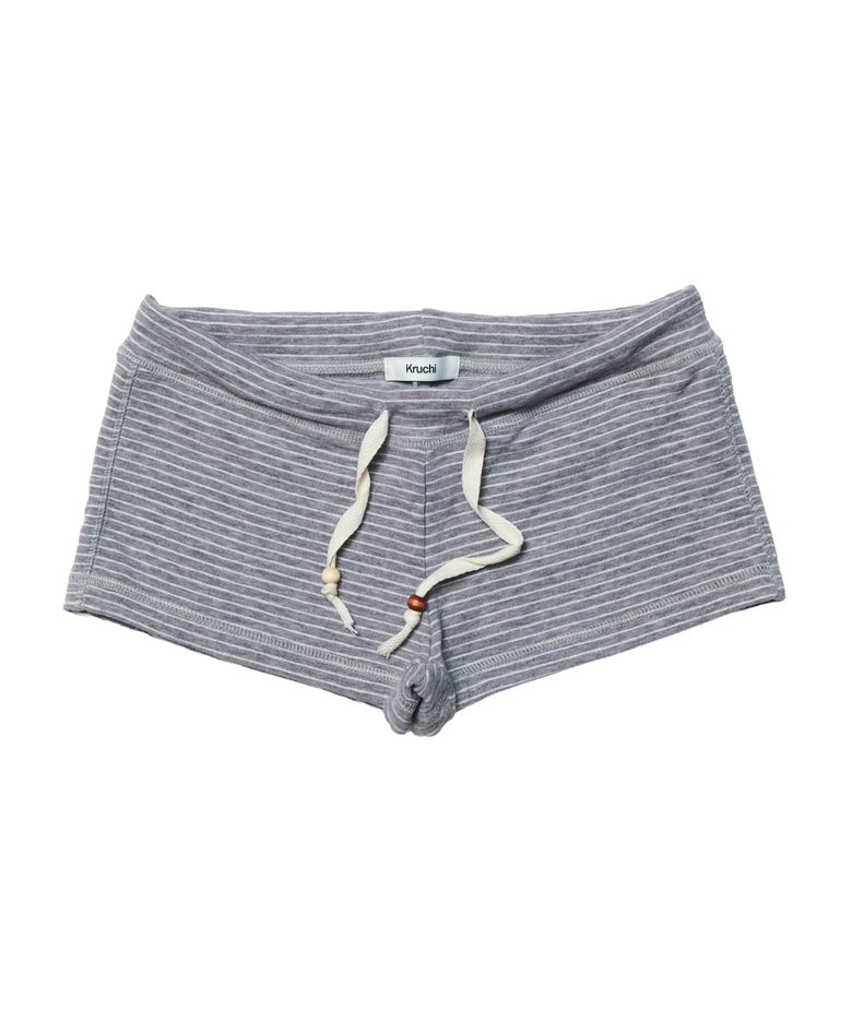 STRIPE MICRO SHORT (GREY) WOMENS