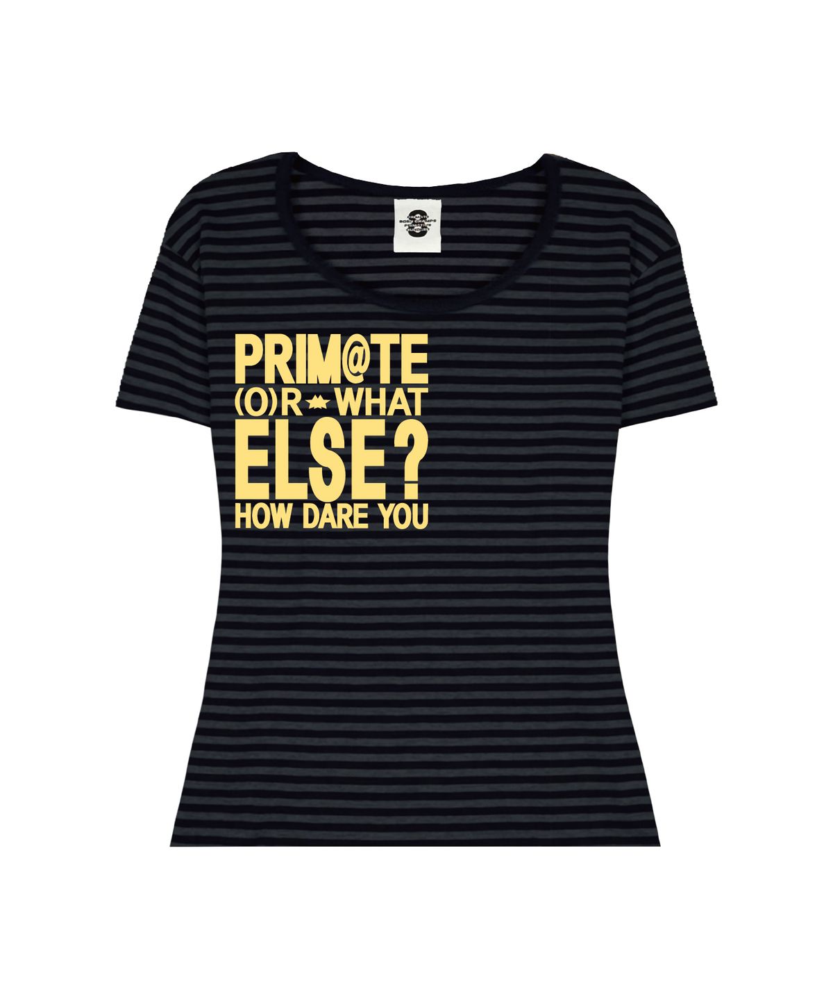 프라임에이트(PRIMATE) ELSE U넥 스트라이프 슬림핏 반팔티셔츠 3 COLORS