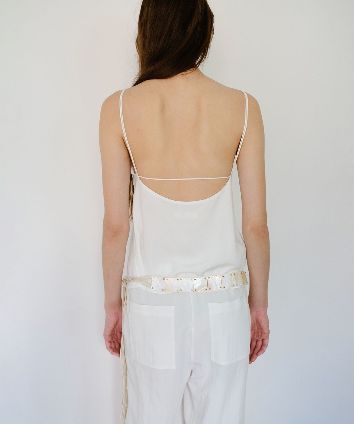 더 릴(THE LILLE) Reah Back Line Blouse_Ivory