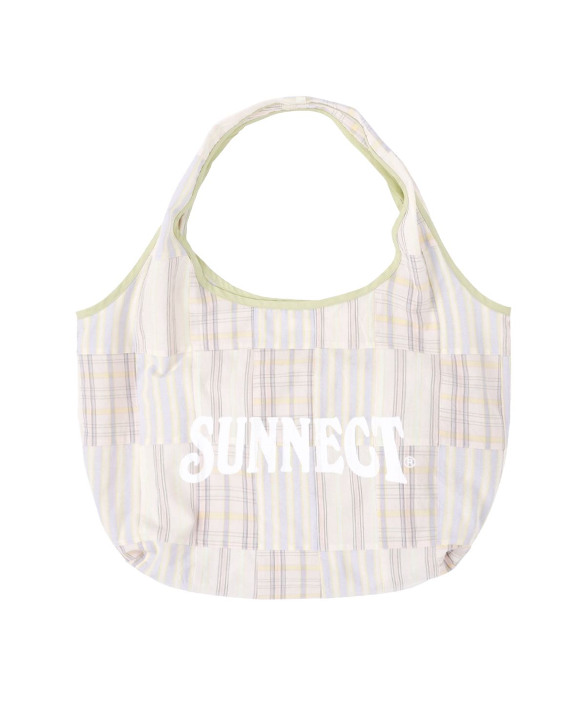 써넥트(SUNNECT) Madras Shopper Bag - Milk