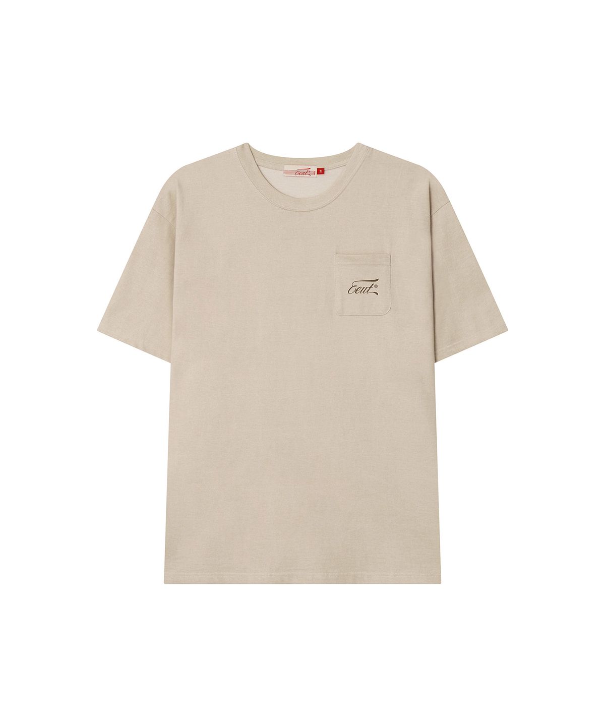 이우트(EEUT) LP POCKET T-SHIRT / LIGHT BEIGE