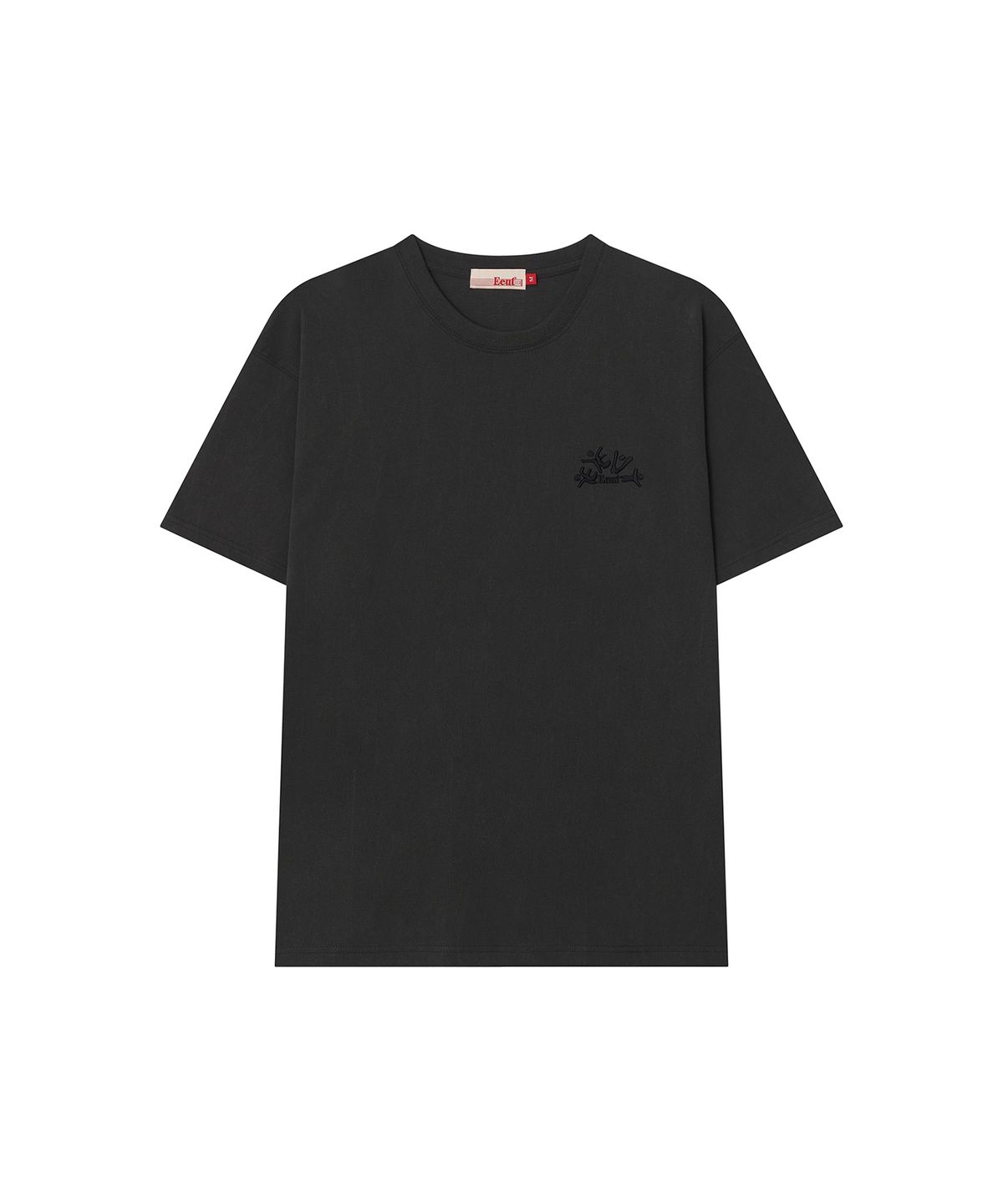 이우트(EEUT) EEUT HOORAY EMBROIDERED T-SHIRT / CHARCOAL
