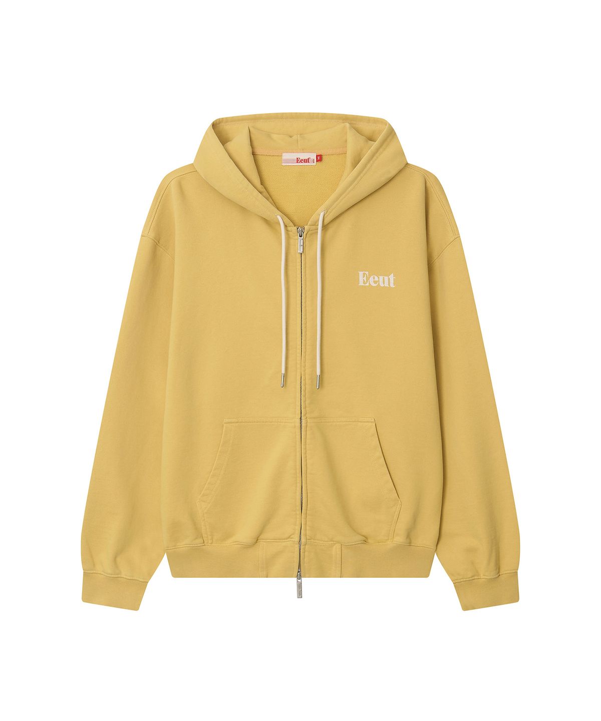 이우트(EEUT) EEUT BASIC WASHED SWEAT ZIP-UP / YELLOW