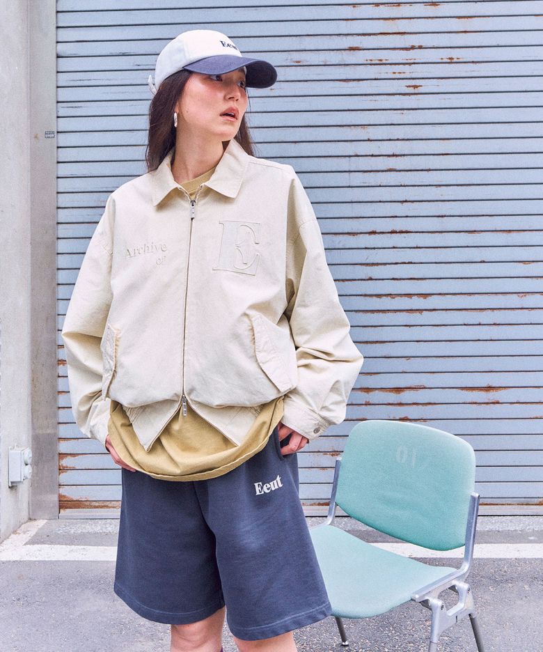 EEUT BASIC WASHED SWEAT SHORTS / CHARCOAL
