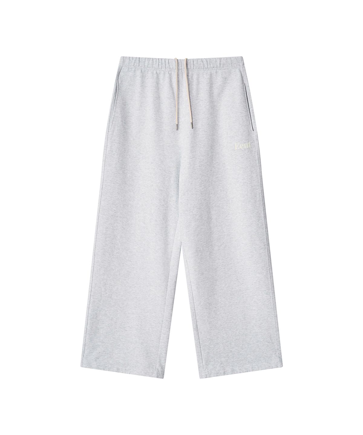 이우트(EEUT) EEUT BASIC WASHED SWEATPANTS / MELANGE WHITE