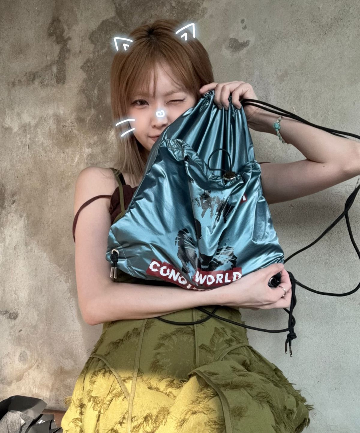 레이몬트(RAIMENT) Rai Cat Gym Sack_TEAL BLUE