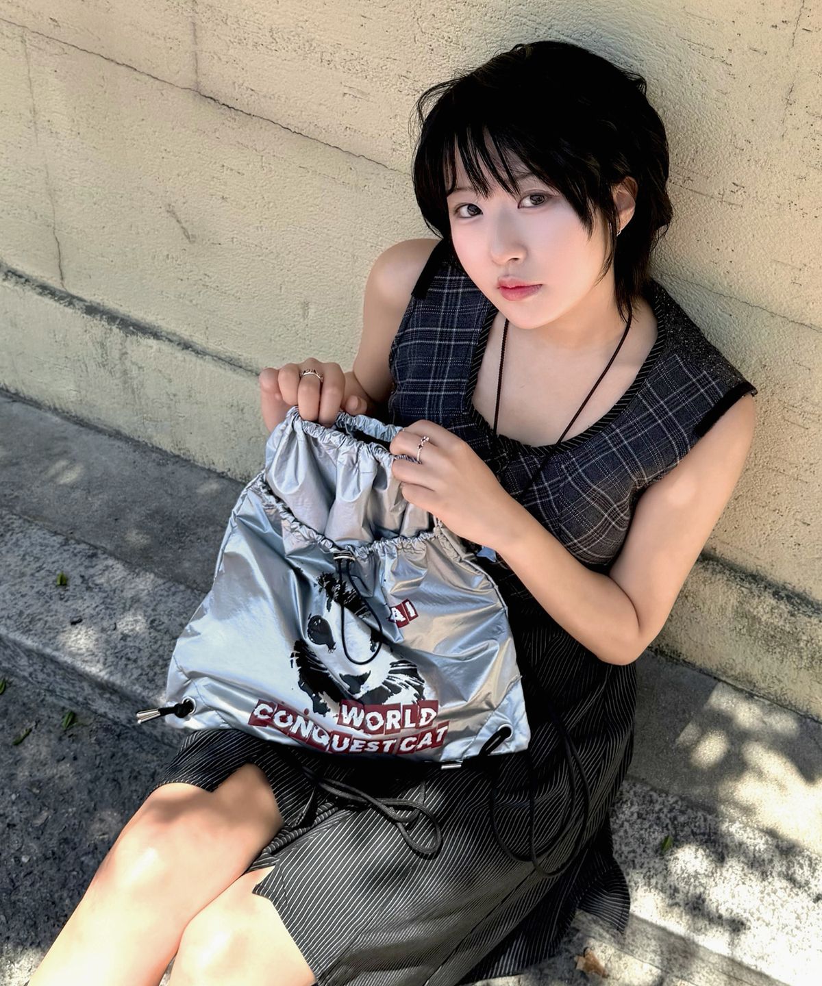 레이몬트(RAIMENT) Rai Cat Gym Sack_SILVER
