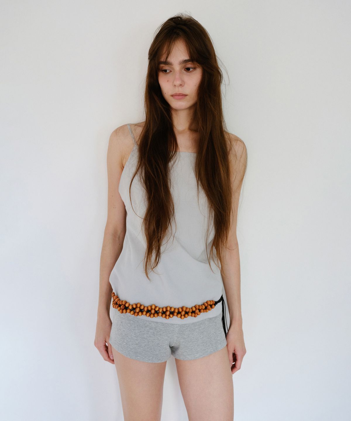 더 릴(THE LILLE) Reah Back Line Blouse_Light Gray