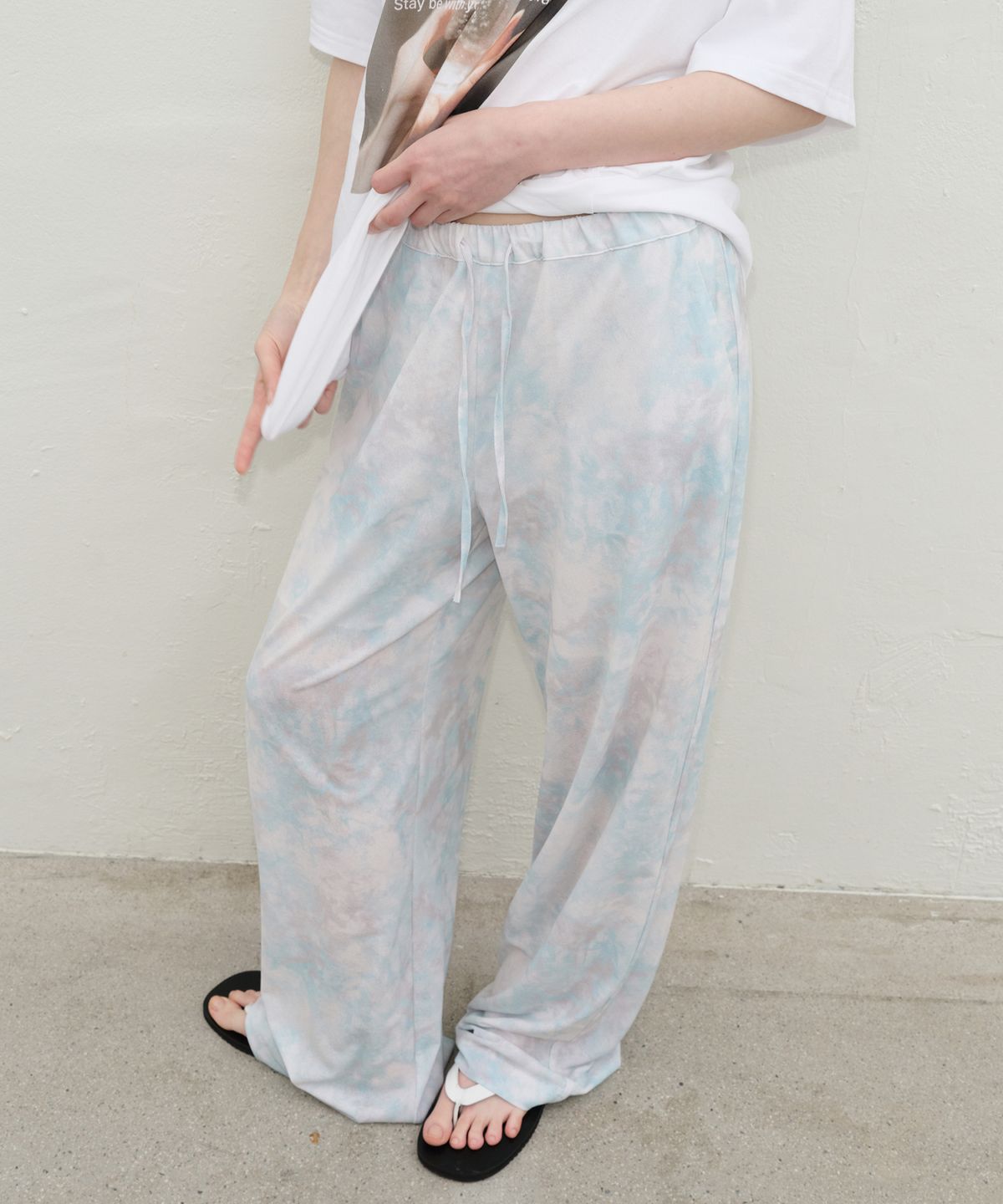 르바(LEVAR) Watercolor Lounge Pants - Marble Ocean