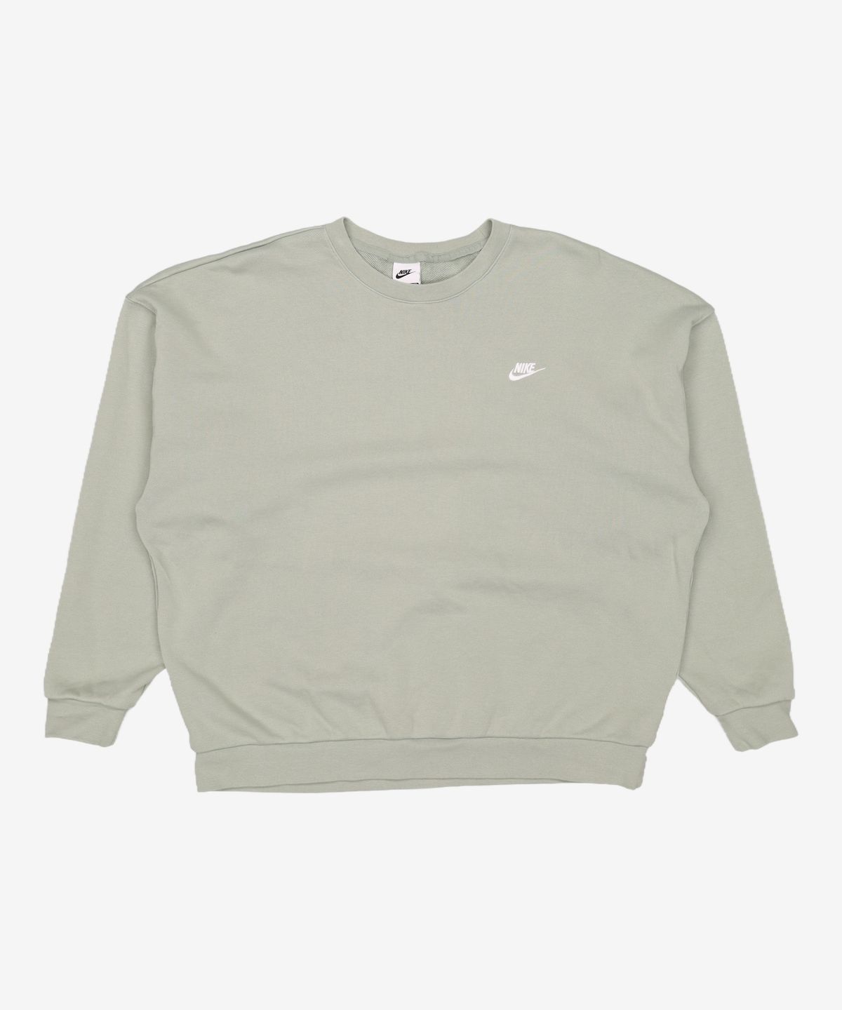 나이키(NIKE) 클럽 플리스 오버사이즈 프렌치 테리 크루 M - 제이드 호라이즌:화이트 / HJ1820-370 XL