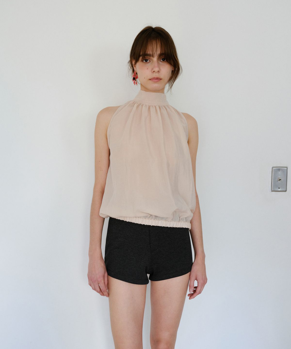 더 릴(THE LILLE) Glow Halter Neck Blouse_Pink