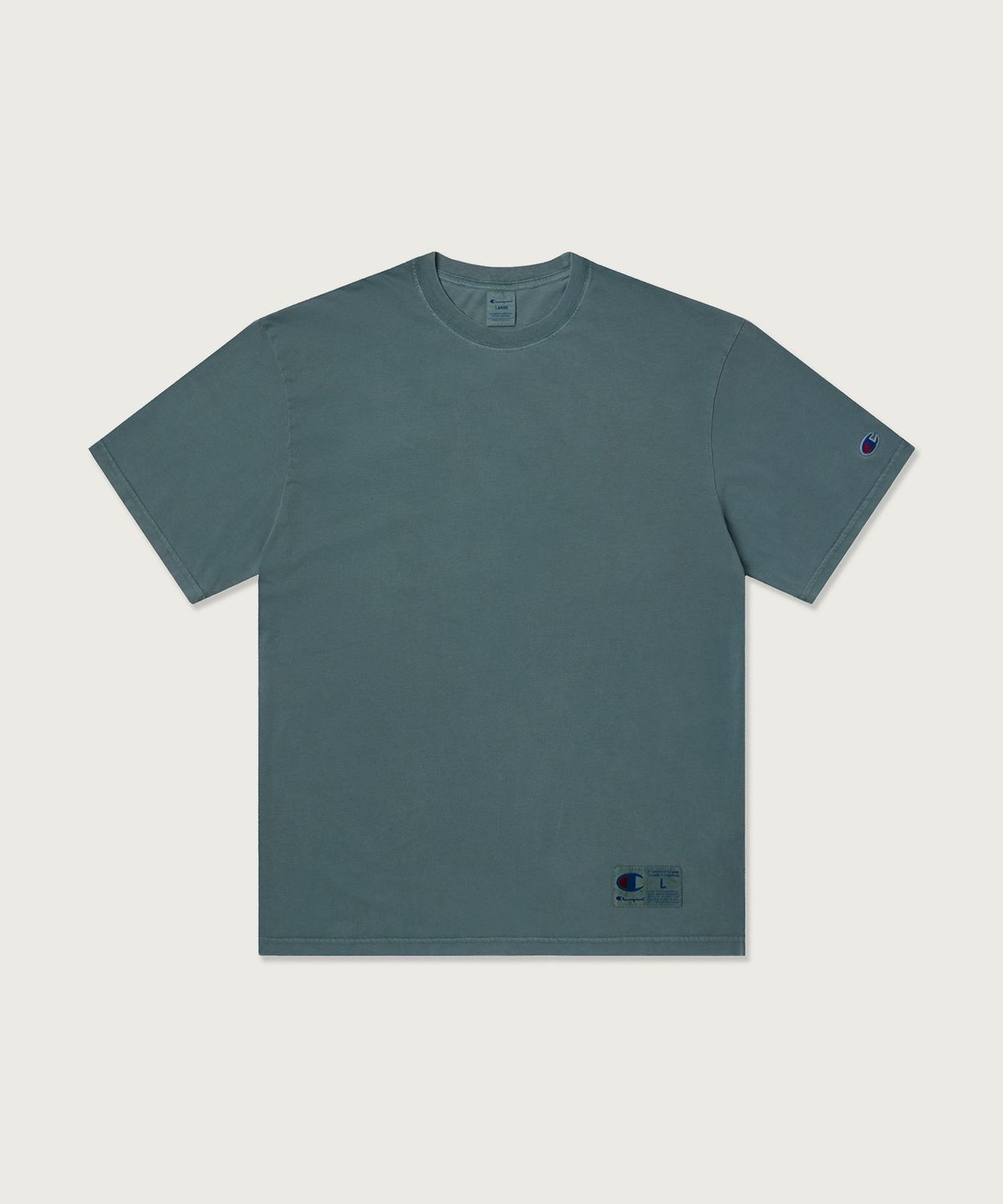 챔피온(CHAMPION) 조그택 다잉 반팔 티셔츠 Green