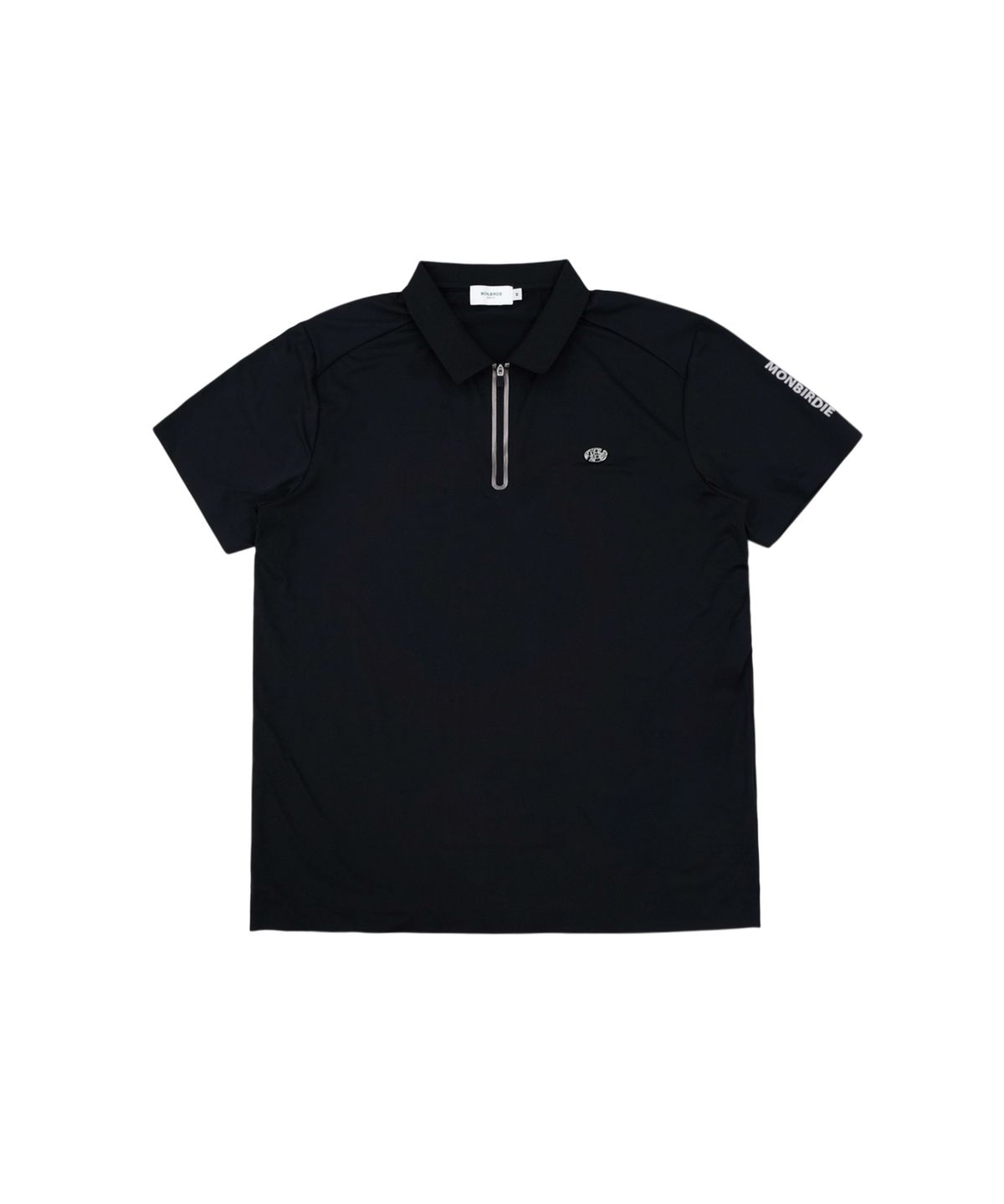 몽버디 골프(MONBIRDIE GOLF) MENS 에어리핏 반집업 숏슬리브 BLACK