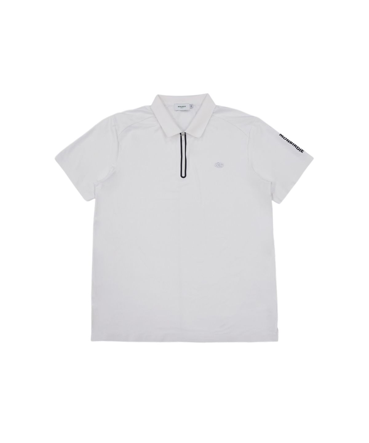 몽버디 골프(MONBIRDIE GOLF) MENS 에어리핏 반집업 숏슬리브 WHITE