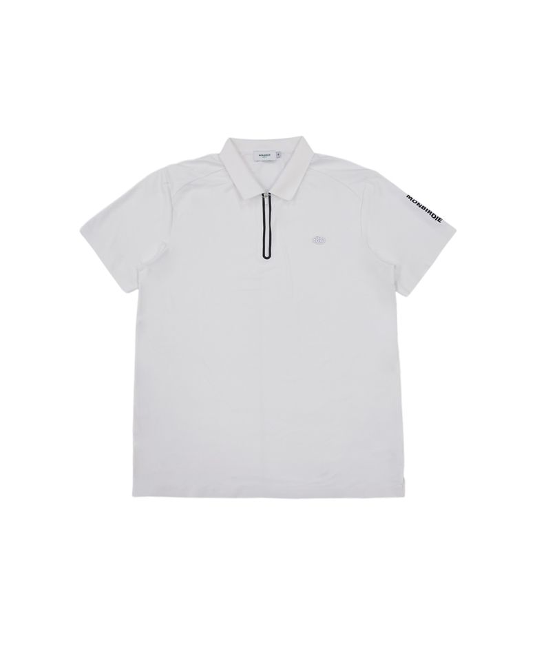 MENS 에어리핏 반집업 숏슬리브 WHITE