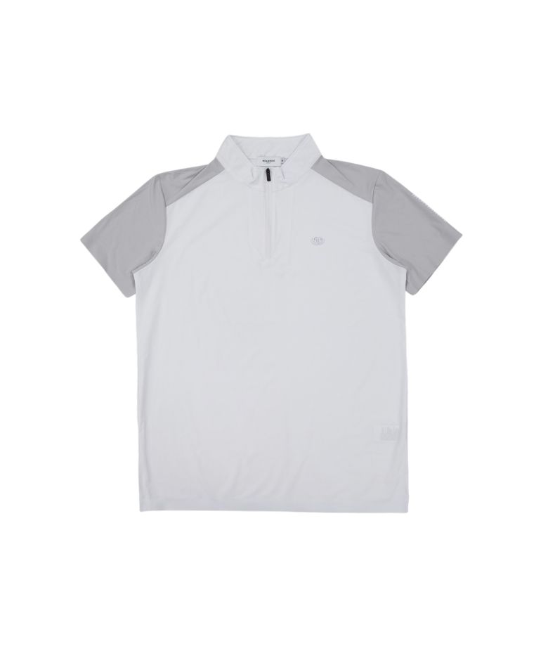 MENS 쿨테크 하프넥 숏슬리브 WHITE