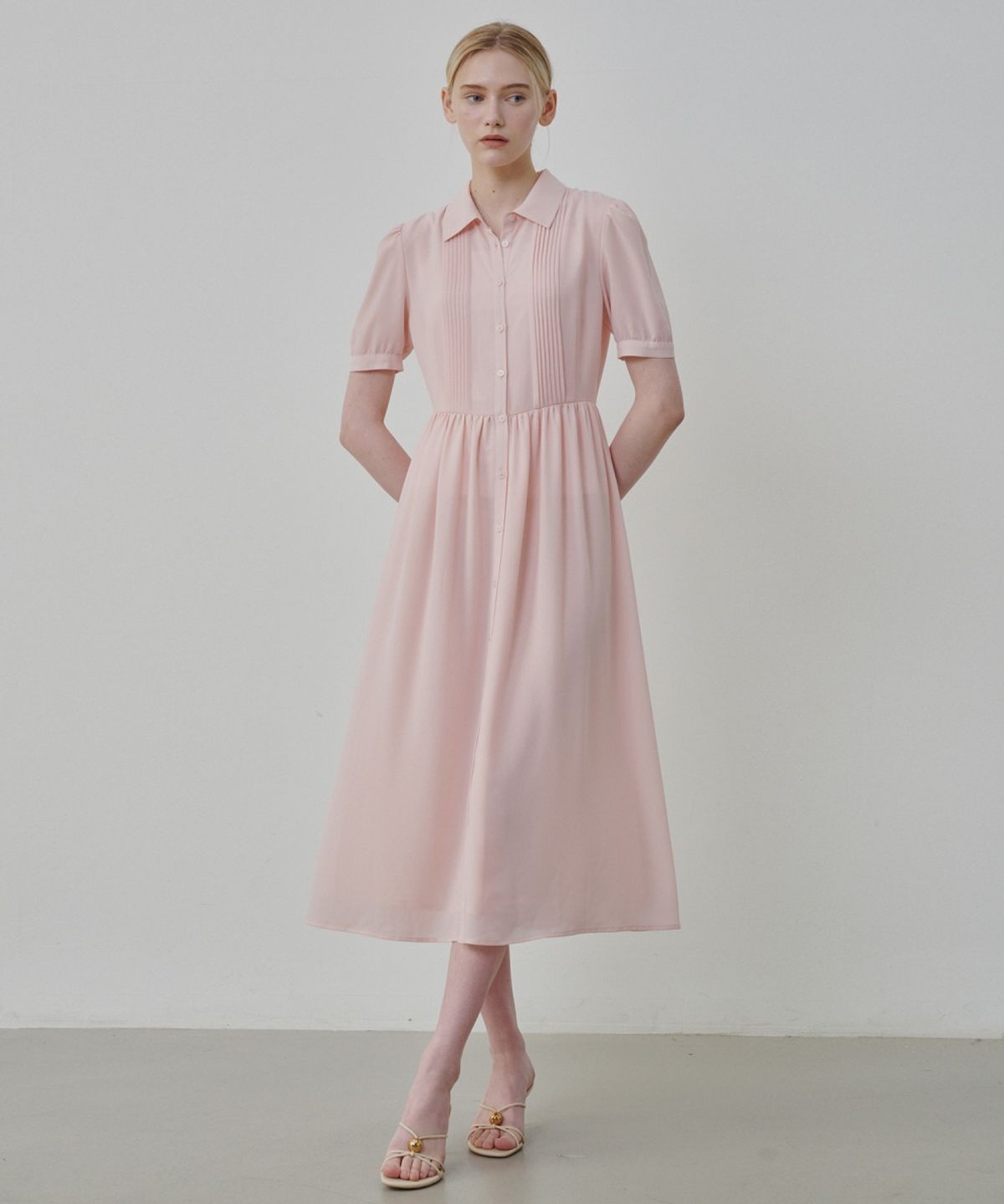 올리브 데 올리브(OLIVE DES OLIVE) 쉬폰 플리츠 원피스 OH6MO4860