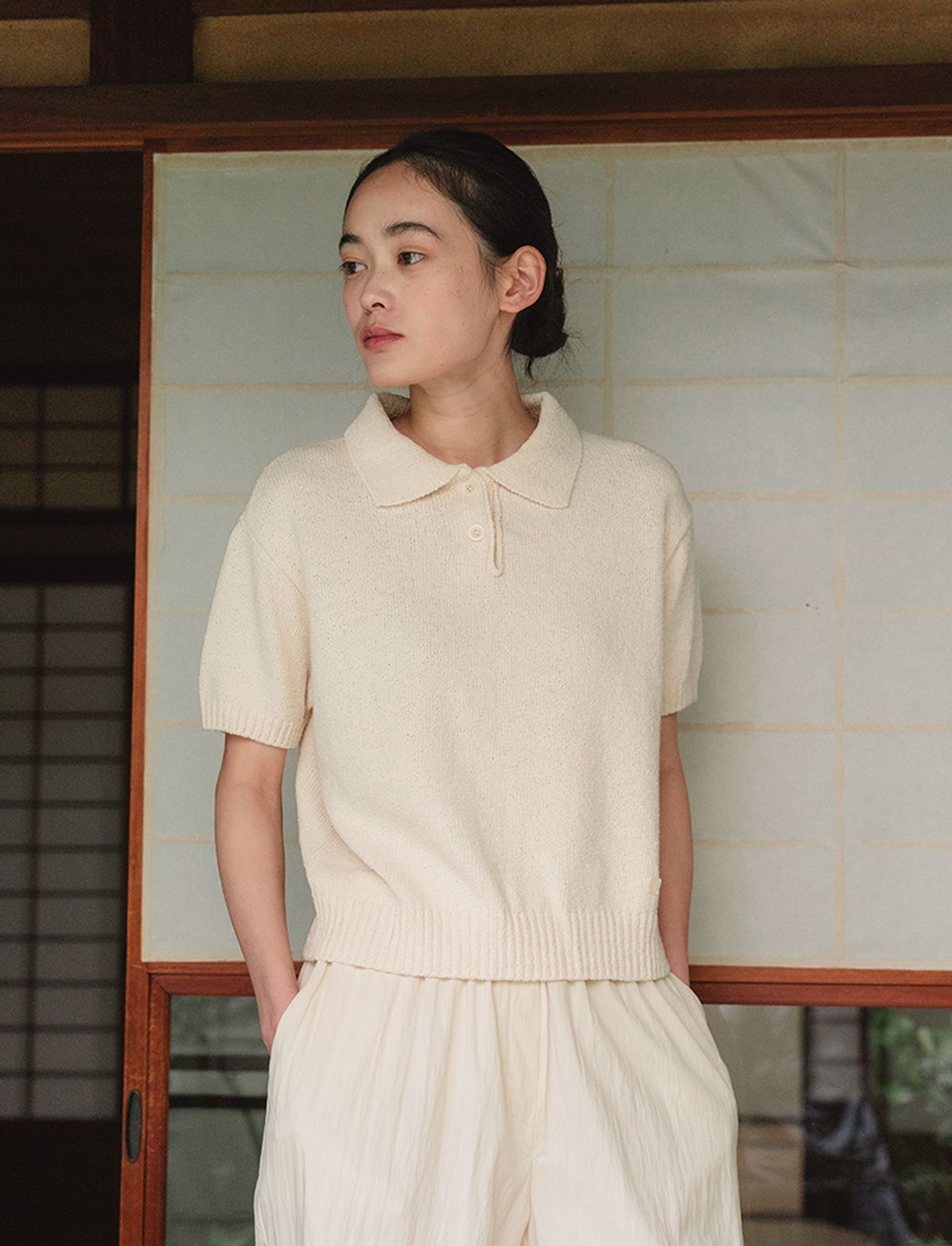 위에버(WEEVER) Summer rounded PK Knit ver Beton Oatmeal