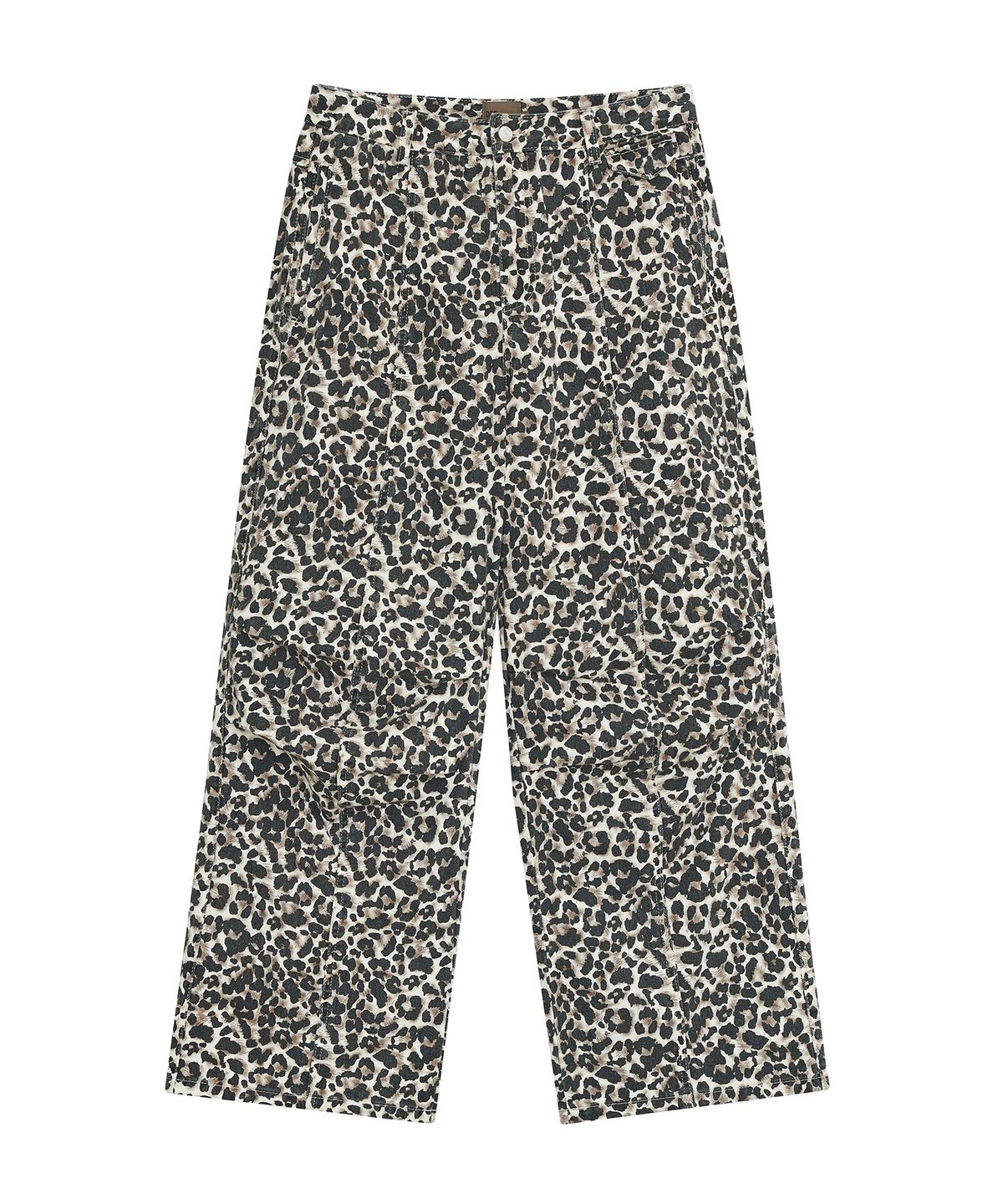 데프가먼츠(DEFGARMENTS) STUD PARACHUTE PANTS [LEOPARD WHITE]