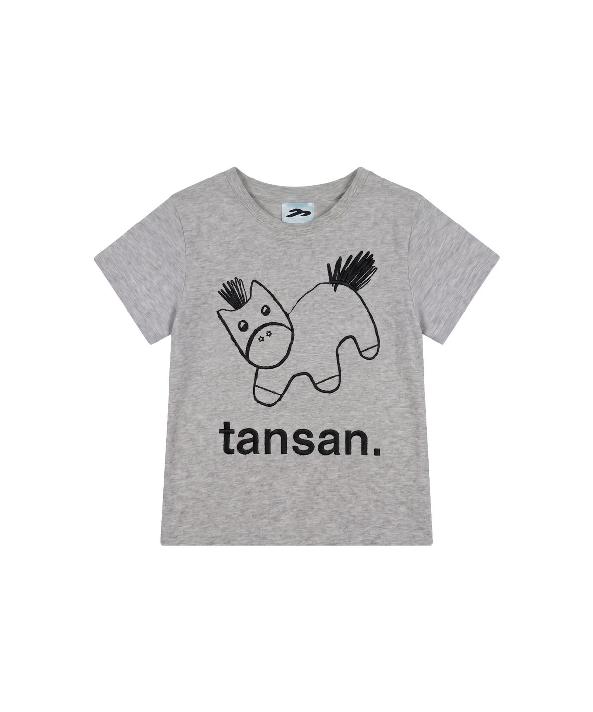 탄산마그네슘(TANSANMAGNESIUM) 포니 자수 티셔츠 (그레이)