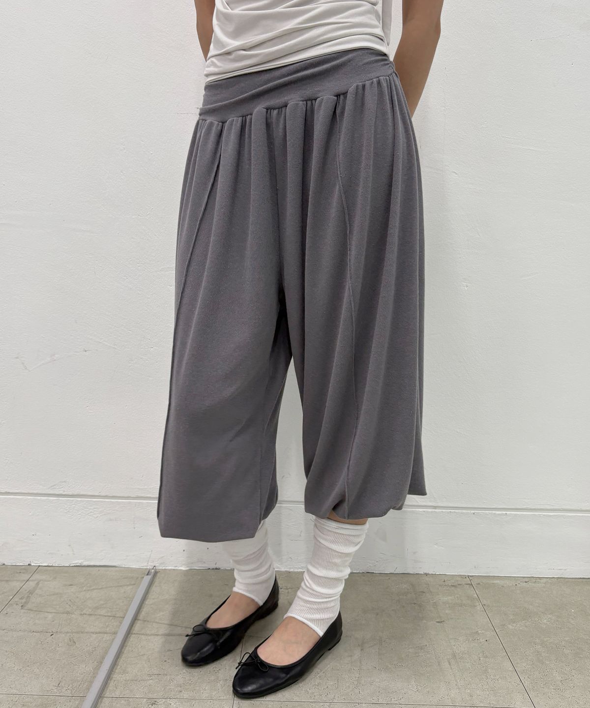 플레어업(FLAREUP) Wide Capri Pants (FL-270_Dark Gray)