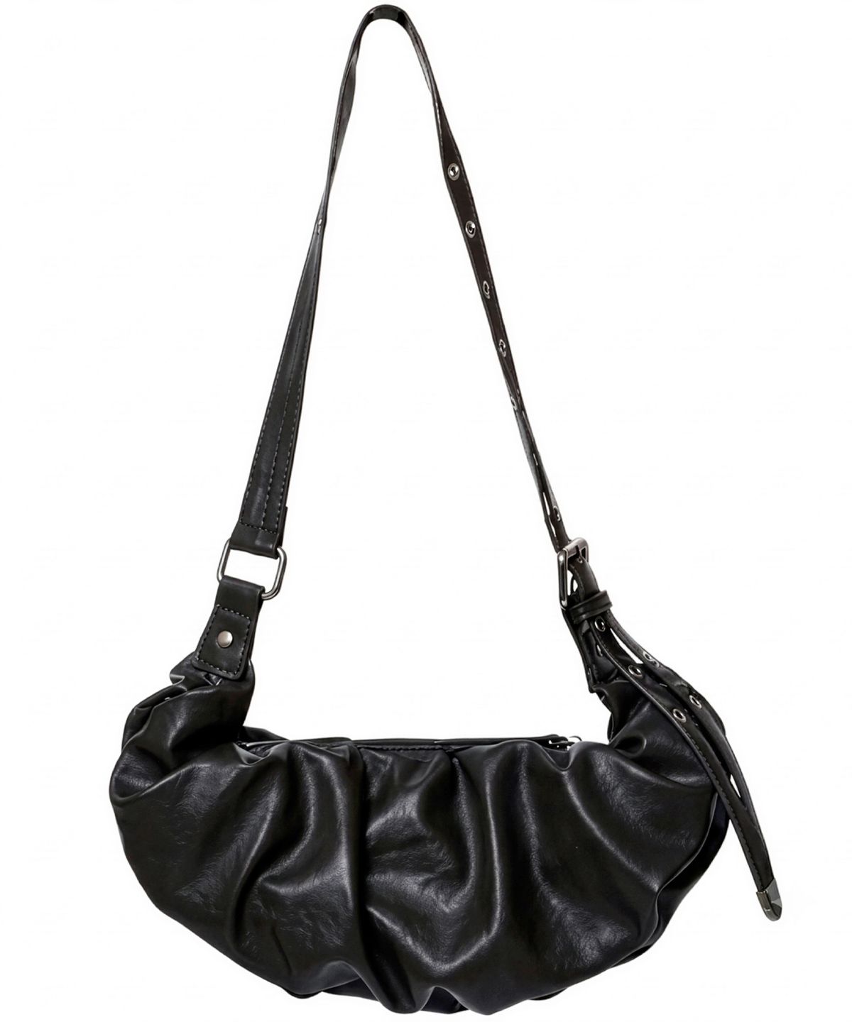 플레어업(FLAREUP) Draped Leather Bag (FL-745_Black)