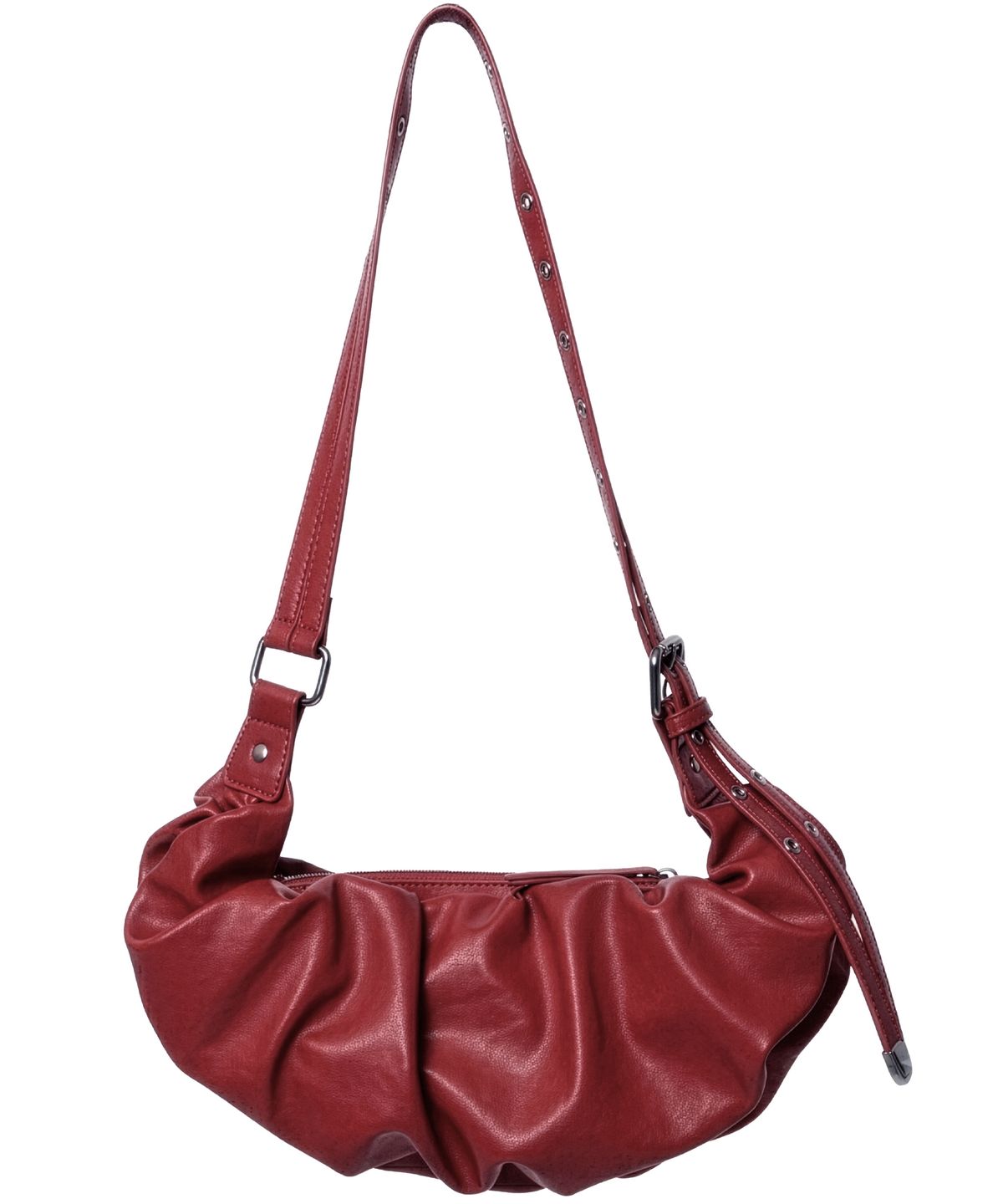 플레어업(FLAREUP) Draped Leather Bag (FL-745_Red)