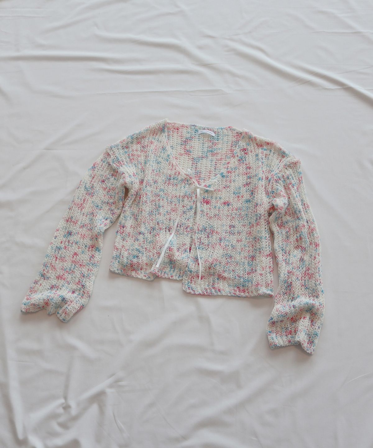 핑크파인애플(PINK PINEAPPLE) MELTING CANDY KNIT CARDIGAN_IVORY