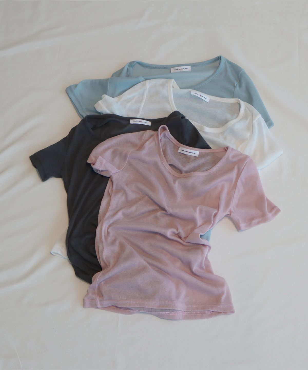 핑크파인애플(PINK PINEAPPLE) ［2PCS 1SET］HAZY SHEER DUO T-SHIRT_MIX