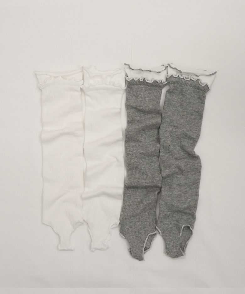 ［2PCS 1SET］MILKY WAVE LEG WARMER_GREY
