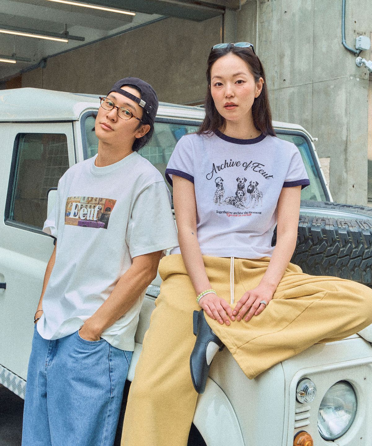 이우트(EEUT) DALMATIAN LINGER T-SHIRT / WHITE