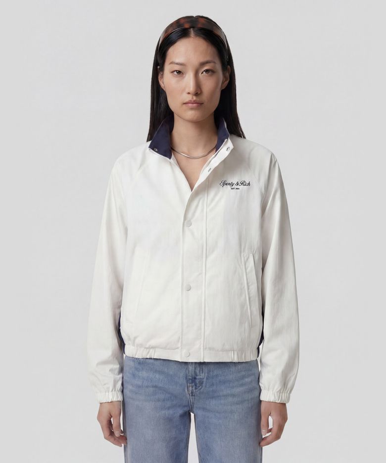 시그니쳐 NY 콘트라스트 자켓 남여공용 - 화이트 R265AWJ004