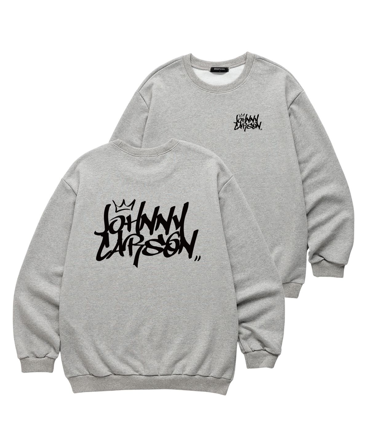 자니카슨(JOHNNY CARSON) Classic Graffiti Logo 맨투맨 (JCLTS016) 멜란지그레이