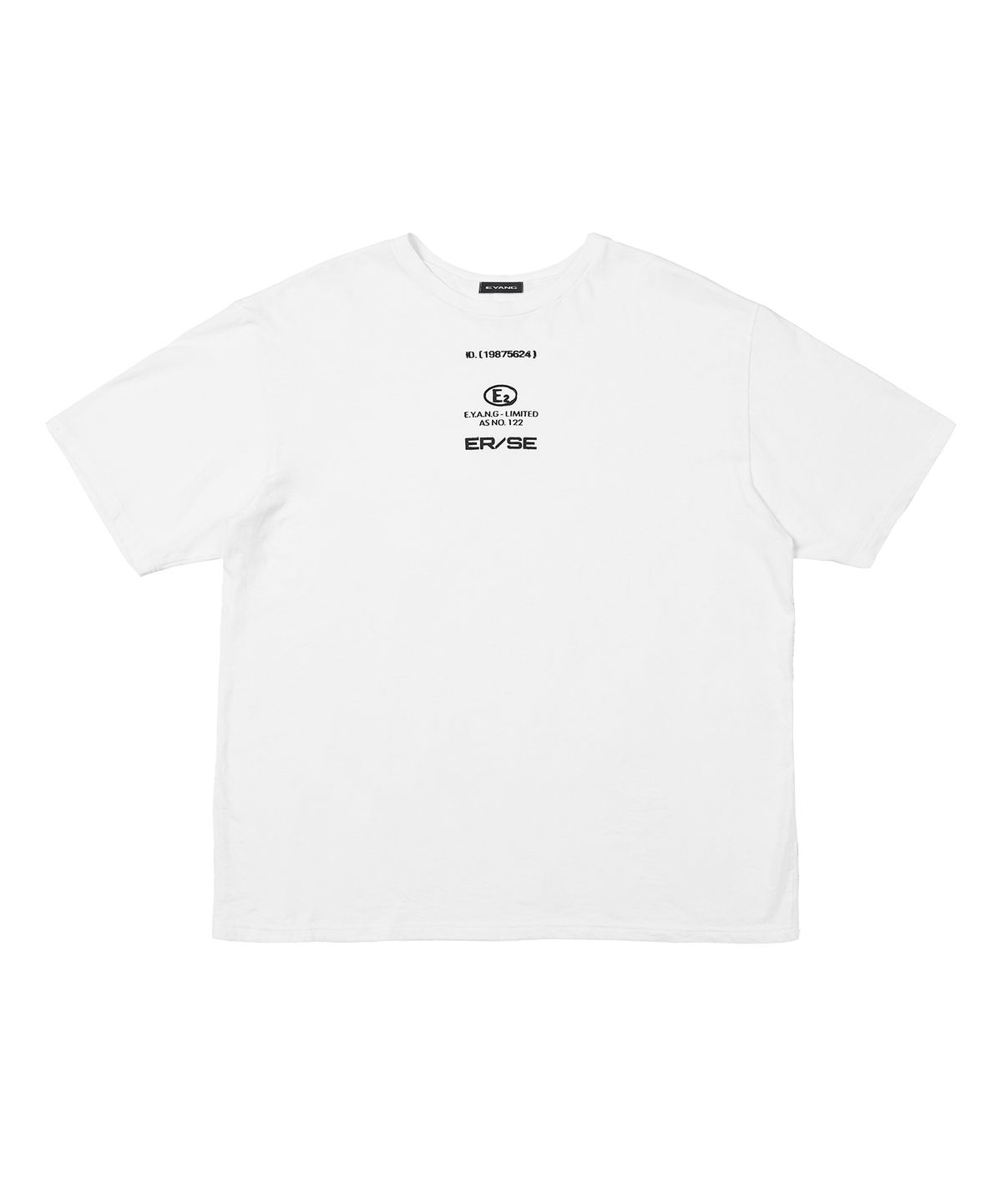 이양(EYANG) NO.122 BAR CODE T-SHIRT WHITE