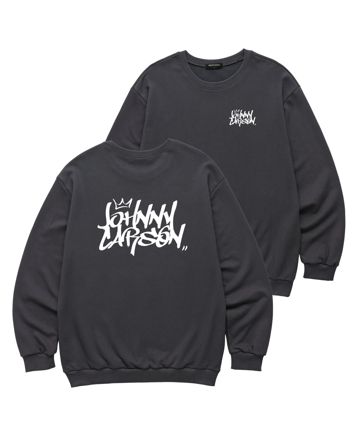 자니카슨(JOHNNY CARSON) Classic Graffiti Logo 맨투맨 (JCLTS016) 차콜