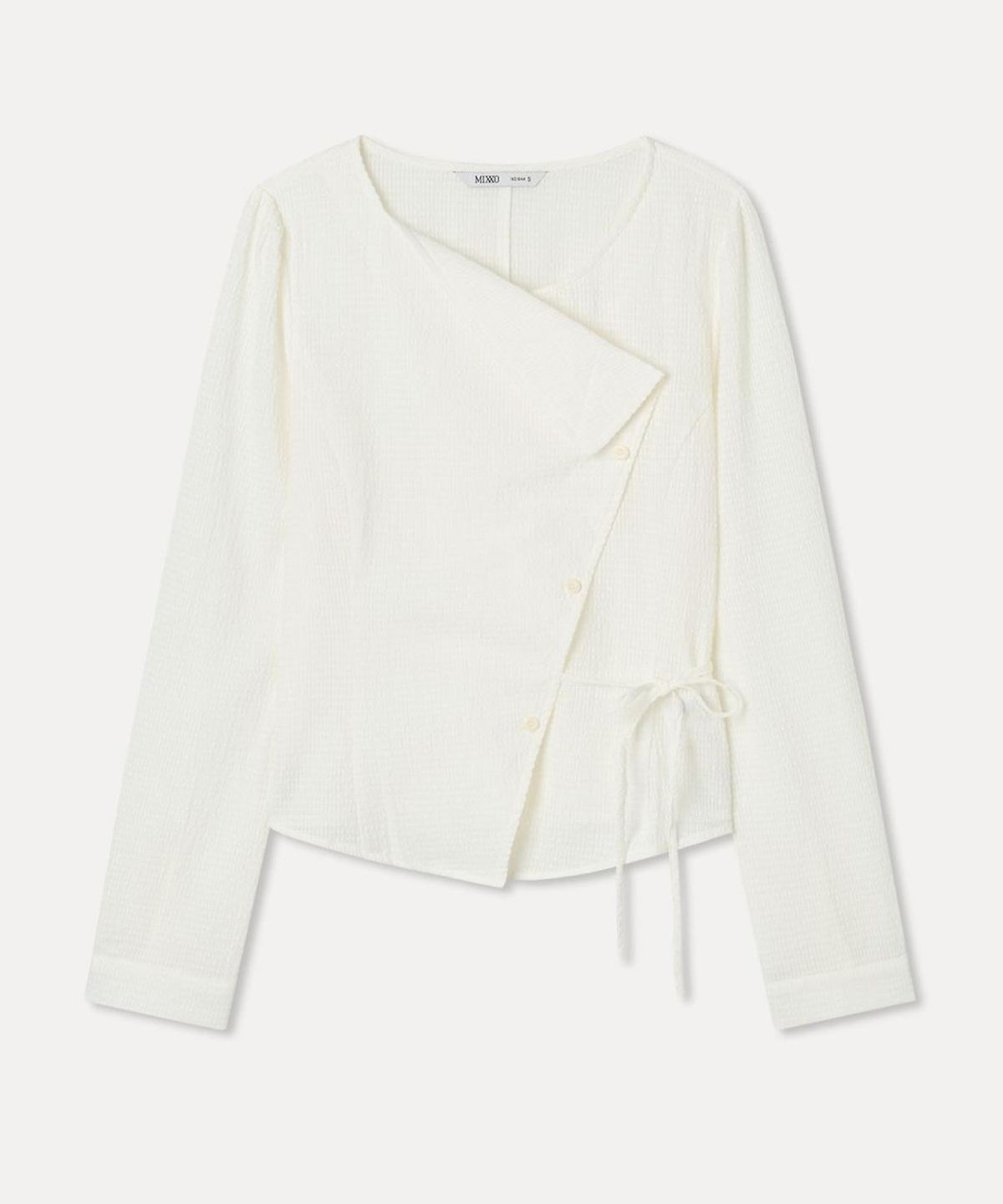 미쏘(MIXXO) 단작 변형 블라우스_MIWBWG726G MIWBLG91QG