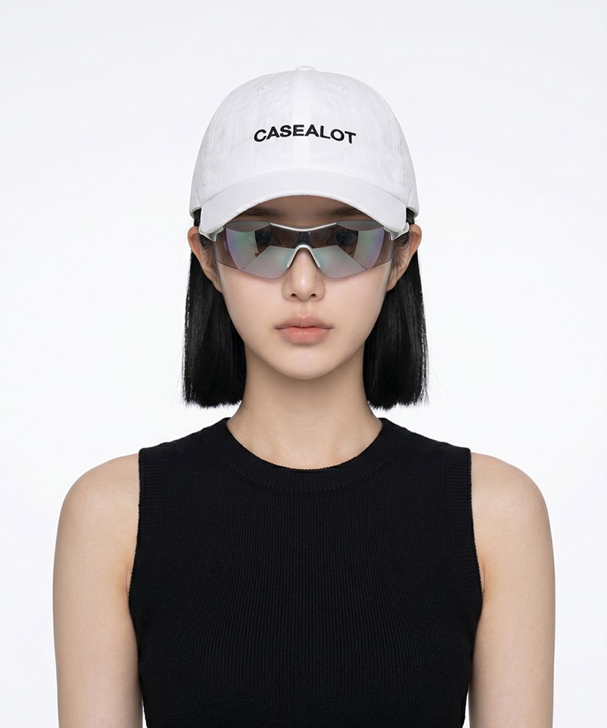 케이스어랏(CASE A LOT) Nylon running cap - White