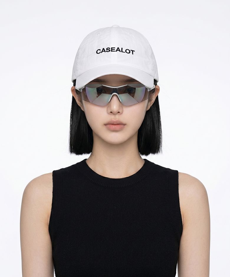 Nylon running cap - White