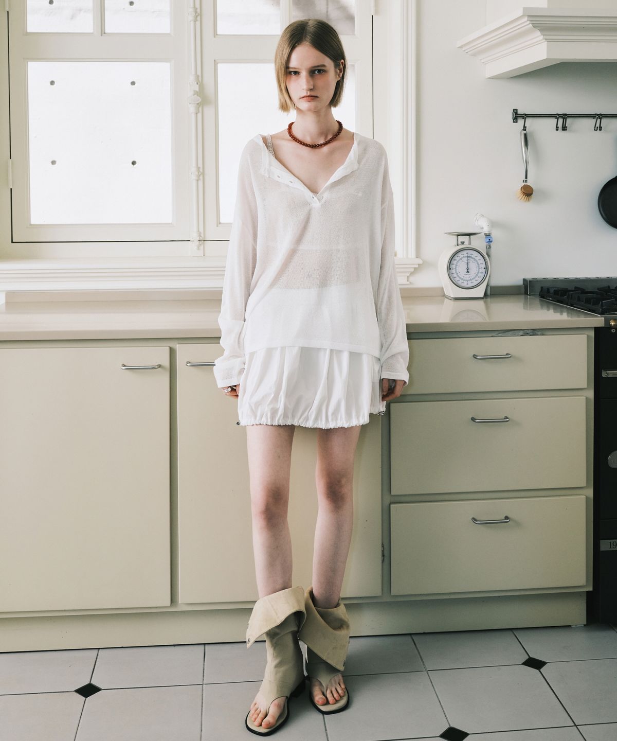 닉앤니콜(NICK&NICOLE) SIDE POCKET BALLOON SKIRT_IVORY