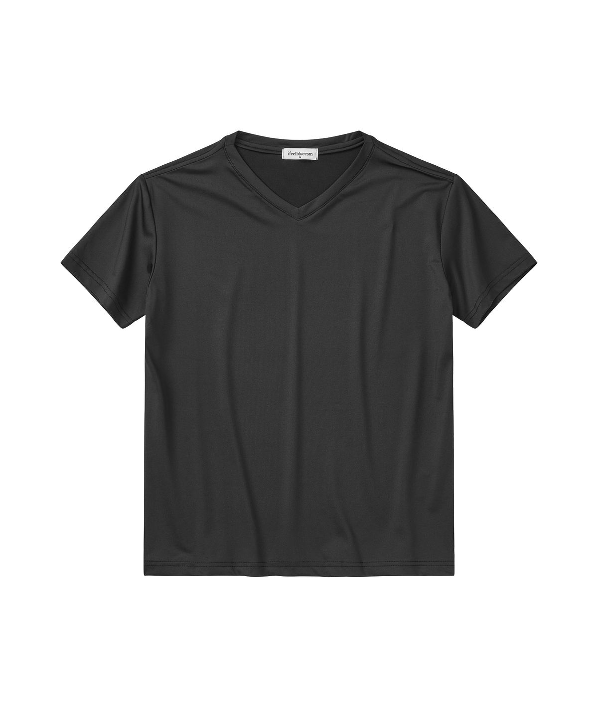 아이필블루씨에스엠(IFEELBLUECSM) CSM Crop V-neck T-Shirt Black
